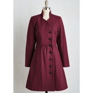 Outdoor Orchestra coat in Berry
